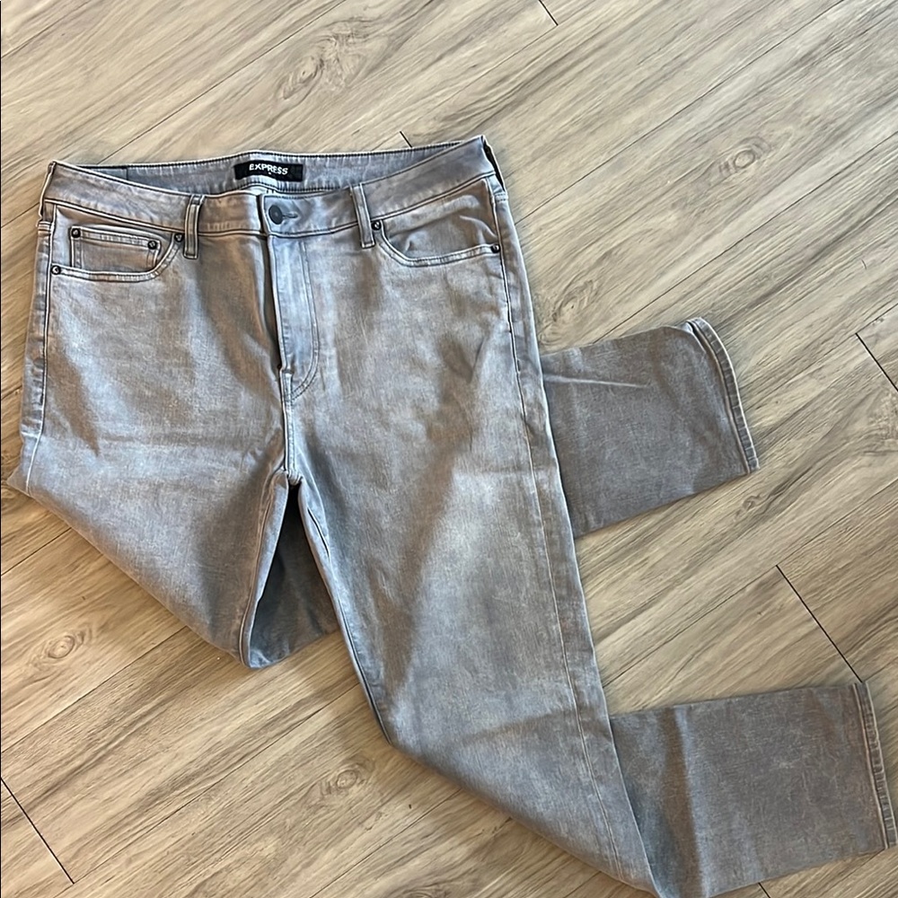 Express Gray Denim Jeans